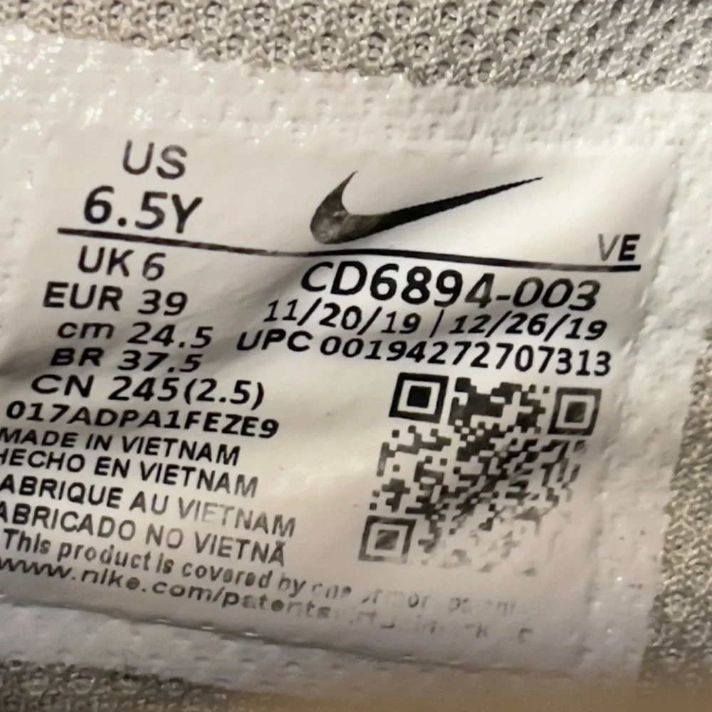 Nike 6.5Y Air Max Excee Grey Fog (GS) 
Sneakers Gray Purple Pink CD6894-003 - Picture 5 of 14